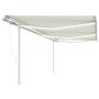 Automatic awning with LED wind sensor cream 6x3 m by , Awnings - Ref: Foro24-3070012, Price: 1,00 €, Discount: %