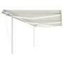 Automatic awning with LED wind sensor cream 6x3 m by , Awnings - Ref: Foro24-3070012, Price: 913,44 €, Discount: %