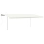 Automatic awning with LED wind sensor cream 6x3 m by , Awnings - Ref: Foro24-3070012, Price: 1,00 €, Discount: %