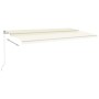 Automatic awning with LED wind sensor cream 6x3 m by , Awnings - Ref: Foro24-3070012, Price: 1,00 €, Discount: %