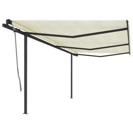 Automatisch einziehbare Markise mit cremefarbenen Stangen 6x3 m von , Markisen - Ref: Foro24-3070197, Preis: 561,71 €, Rabatt: %