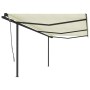 Automatisch einziehbare Markise mit cremefarbenen Stangen 6x3 m von , Markisen - Ref: Foro24-3070197, Preis: 561,71 €, Rabatt: %