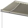 Automatic retractable awning with cream poles 6x3 m by , Awnings - Ref: Foro24-3070197, Price: 612,67 €, Discount: %