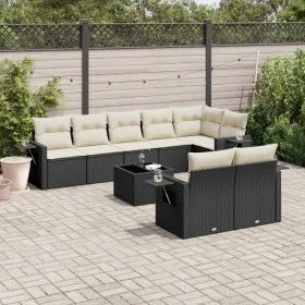 8-teiliges Gartensofa-Set und schwarze synthetische Rattankissen von , Gartensets - Ref: Foro24-3252763, Preis: 581,80 €, Rab...