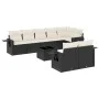 Set de sofás de jardín 8 piezas y cojines ratán sintético negro de , Conjuntos de jardín - Ref: Foro24-3252763, Precio: 579,9...