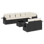 Set de sofás de jardín 8 piezas y cojines ratán sintético negro de , Conjuntos de jardín - Ref: Foro24-3252763, Precio: 590,7...