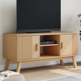 OLDEN TV-Schrank aus massivem braunem Kiefernholz 114x43x57 cm von , TV-Möbel - Ref: Foro24-358600, Preis: 118,42 €, Rabatt: %