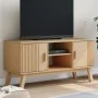 OLDEN TV cabinet solid brown pine wood 114x43x57 cm by , TV Furniture - Ref: Foro24-358600, Price: 116,60 €, Discount: %
