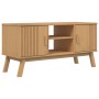 Mueble de TV OLDEN madera maciza de pino marrón 114x43x57 cm de , Muebles TV - Ref: Foro24-358600, Precio: 118,42 €, Descuent...