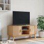 OLDEN TV-Schrank aus massivem braunem Kiefernholz 114x43x57 cm von , TV-Möbel - Ref: Foro24-358600, Preis: 118,42 €, Rabatt: %