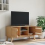 OLDEN TV-Schrank aus massivem braunem Kiefernholz 114x43x57 cm von , TV-Möbel - Ref: Foro24-358600, Preis: 118,42 €, Rabatt: %