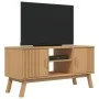 OLDEN TV cabinet solid brown pine wood 114x43x57 cm by , TV Furniture - Ref: Foro24-358600, Price: 116,60 €, Discount: %