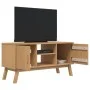 OLDEN TV cabinet solid brown pine wood 114x43x57 cm by , TV Furniture - Ref: Foro24-358600, Price: 116,60 €, Discount: %