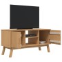 OLDEN TV-Schrank aus massivem braunem Kiefernholz 114x43x57 cm von , TV-Möbel - Ref: Foro24-358600, Preis: 118,42 €, Rabatt: %