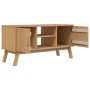 OLDEN TV-Schrank aus massivem braunem Kiefernholz 114x43x57 cm von , TV-Möbel - Ref: Foro24-358600, Preis: 118,42 €, Rabatt: %