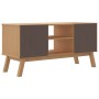 OLDEN TV-Schrank aus massivem braunem Kiefernholz 114x43x57 cm von , TV-Möbel - Ref: Foro24-358600, Preis: 118,42 €, Rabatt: %