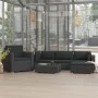 Set muebles de jardín 6 piezas y cojines ratán sintético negro de vidaXL, Conjuntos de jardín - Ref: Foro24-46745, Precio: 47...