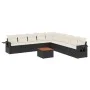 Garden sofa set 10 pieces with black synthetic rattan cushions by , Modular outdoor sofas - Ref: Foro24-3224607, Price: 559,9...