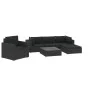 Set muebles de jardín 6 piezas y cojines ratán sintético negro de vidaXL, Conjuntos de jardín - Ref: Foro24-46745, Precio: 47...