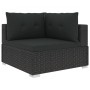 6-piece garden furniture set and black synthetic rattan cushions by vidaXL, Garden sets - Ref: Foro24-46745, Price: 503,44 €,...