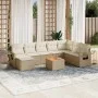 9-piece garden sofa set with beige synthetic rattan cushions by , Modular outdoor sofas - Ref: Foro24-3224700, Price: 587,85 ...