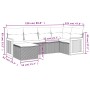 6-teiliges Gartensofa-Set und schwarze synthetische Rattankissen von , Gartensets - Ref: Foro24-3260256, Preis: 387,66 €, Rab...