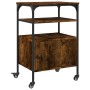 Printer stand 3 levels smoked oak 50x40x76 cm by , Printer supports - Ref: Foro24-842293, Price: 67,80 €, Discount: %