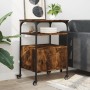 Printer stand 3 levels smoked oak 50x40x76 cm by , Printer supports - Ref: Foro24-842293, Price: 67,80 €, Discount: %