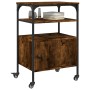 Printer stand 3 levels smoked oak 50x40x76 cm by , Printer supports - Ref: Foro24-842293, Price: 67,80 €, Discount: %