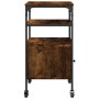 Printer stand 3 levels smoked oak 50x40x76 cm by , Printer supports - Ref: Foro24-842293, Price: 67,80 €, Discount: %