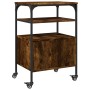 Printer stand 3 levels smoked oak 50x40x76 cm by , Printer supports - Ref: Foro24-842293, Price: 67,80 €, Discount: %