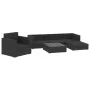 Set muebles de jardín 6 piezas y cojines ratán sintético negro de vidaXL, Conjuntos de jardín - Ref: Foro24-46745, Precio: 47...