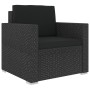 6-piece garden furniture set and black synthetic rattan cushions by vidaXL, Garden sets - Ref: Foro24-46745, Price: 503,44 €,...