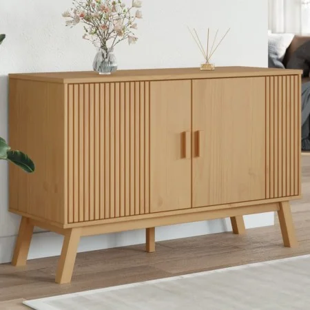 Aparador OLDEN madera maciza de pino marrón 114x43x73,5 cm de , Aparadores - Ref: Foro24-358609, Precio: 149,91 €, Descuento: %