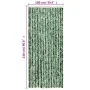 Grün-weißer Chenille-Fliegenvorhang, 100 x 230 cm von , Moskitonetze für Fenster - Ref: Foro24-377386, Preis: 66,13 €, Rabatt: %