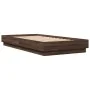Estructura de cama madera de ingeniería marrón roble 90x190 cm de , Camas y somieres - Ref: Foro24-839636, Precio: 95,34 €, D...