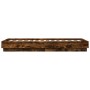 Smoked oak engineered wood bed frame 90x190 cm by , Beds and slatted bases - Ref: Foro24-839634, Price: 83,20 €, Discount: %