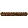 Smoked oak engineered wood bed frame 90x190 cm by , Beds and slatted bases - Ref: Foro24-839634, Price: 82,21 €, Discount: %