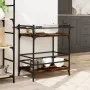Carrito de cocina madera ingeniería roble ahumado 82x40x78,5 cm de , Carros de cocina y comedor - Ref: Foro24-842363, Precio:...
