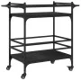 Carrito de cocina de madera de ingeniería negro 82x40x78,5 cm de , Carros de cocina y comedor - Ref: Foro24-842361, Precio: 5...