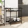 Carrito de cocina de madera de ingeniería negro 82x40x78,5 cm de , Carros de cocina y comedor - Ref: Foro24-842361, Precio: 5...