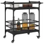 Carrito de cocina de madera de ingeniería negro 82x40x78,5 cm de , Carros de cocina y comedor - Ref: Foro24-842361, Precio: 5...