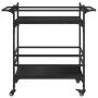 Carrito de cocina de madera de ingeniería negro 82x40x78,5 cm de , Carros de cocina y comedor - Ref: Foro24-842361, Precio: 5...