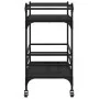 Carrito de cocina de madera de ingeniería negro 82x40x78,5 cm de , Carros de cocina y comedor - Ref: Foro24-842361, Precio: 5...