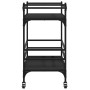 Schwarzer Küchenwagen aus Holzwerkstoff, 82 x 40 x 78,5 cm von , Küchen- und Speisewagen - Ref: Foro24-842361, Preis: 52,41 €...