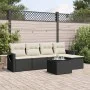 6-piece garden sofa set and black synthetic rattan cushions by , Garden sets - Ref: Foro24-3252433, Price: 357,46 €, Discount: %
