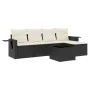 Set de sofás de jardín 6 piezas y cojines ratán sintético negro de , Conjuntos de jardín - Ref: Foro24-3252433, Precio: 356,1...