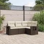 4-piece garden sofa set and brown synthetic rattan cushions by , Garden sets - Ref: Foro24-3252450, Price: 307,68 €, Discount: %