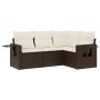 4-piece garden sofa set and brown synthetic rattan cushions by , Garden sets - Ref: Foro24-3252450, Price: 311,96 €, Discount: %