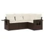 4-piece garden sofa set and brown synthetic rattan cushions by , Garden sets - Ref: Foro24-3252450, Price: 307,68 €, Discount: %